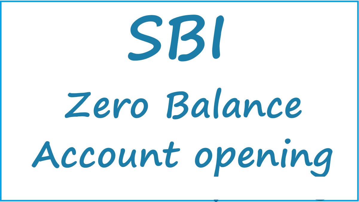 New account opening zero balance online sales